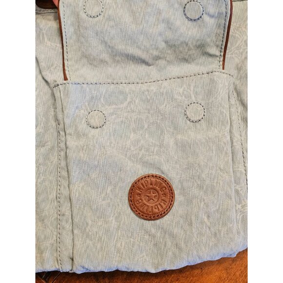 Kipling art tote blue red cotton blend handbag - Picture 11 of 13